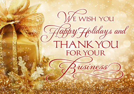 Gold Joy Holiday Cards